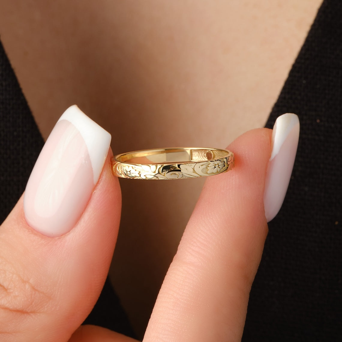 14k Gold Pattern Ring