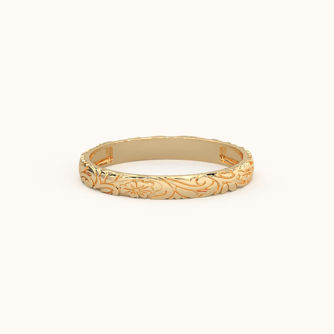14k Gold Pattern Ring