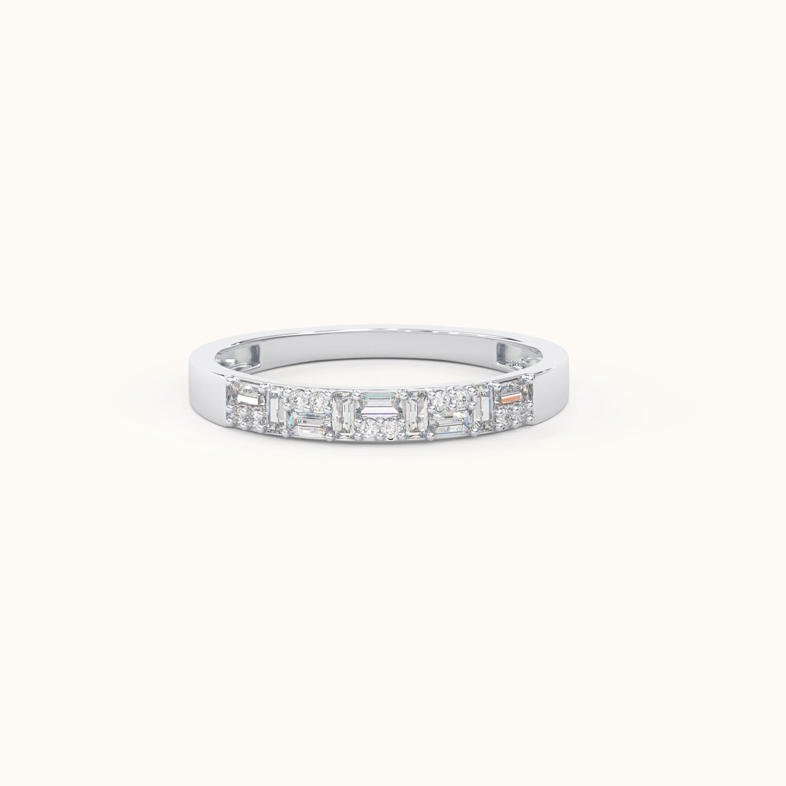 14k Gold Baguette Cut Engagement Ring