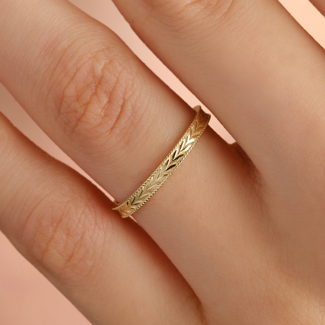 14k Gold Eternity Pattern Ring
