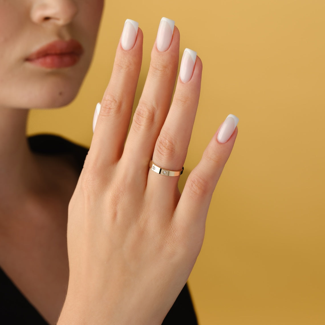 14k Gold Star Diamond Promise Ring