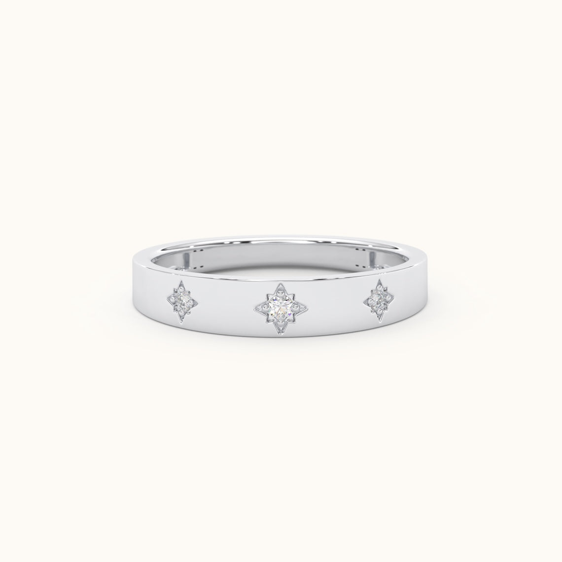 14k Gold Star Diamond Promise Ring