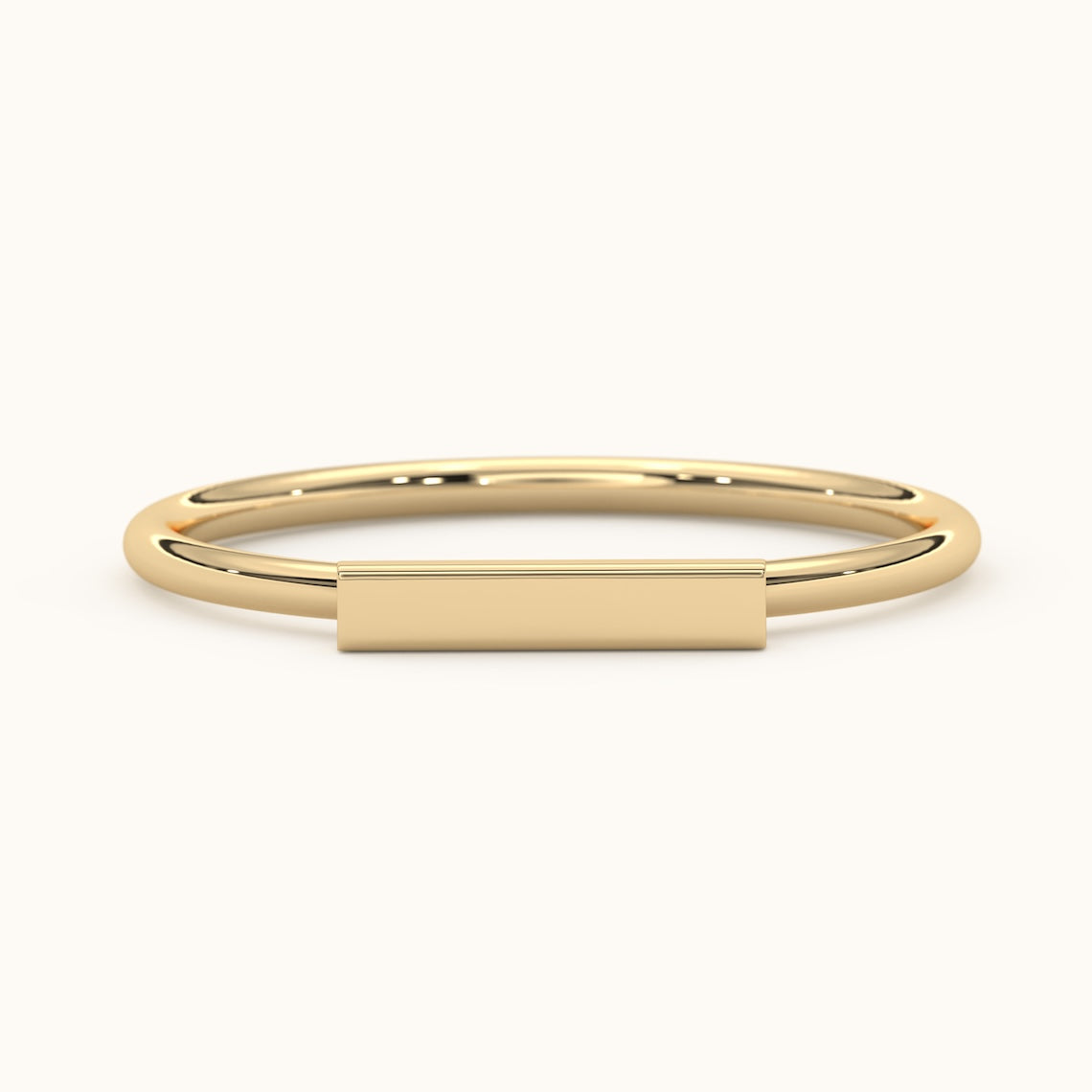 14k Gold Bar Ring