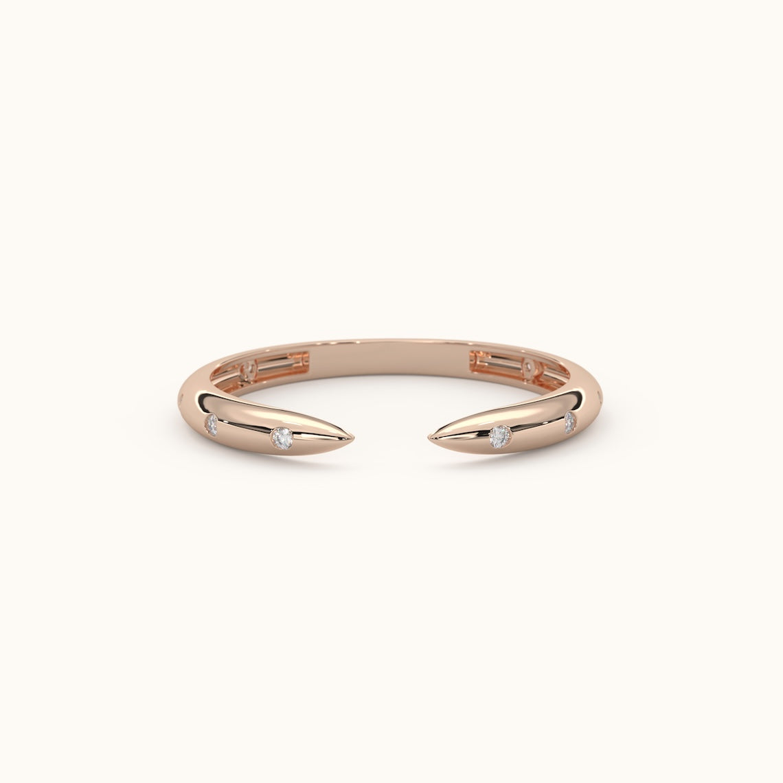 Open Claw Diamond Ring 14k Gold