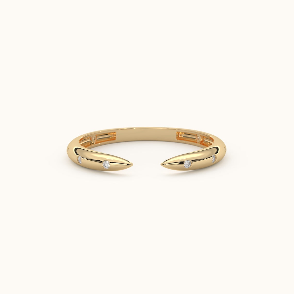Open Claw Diamond Ring 14k Gold