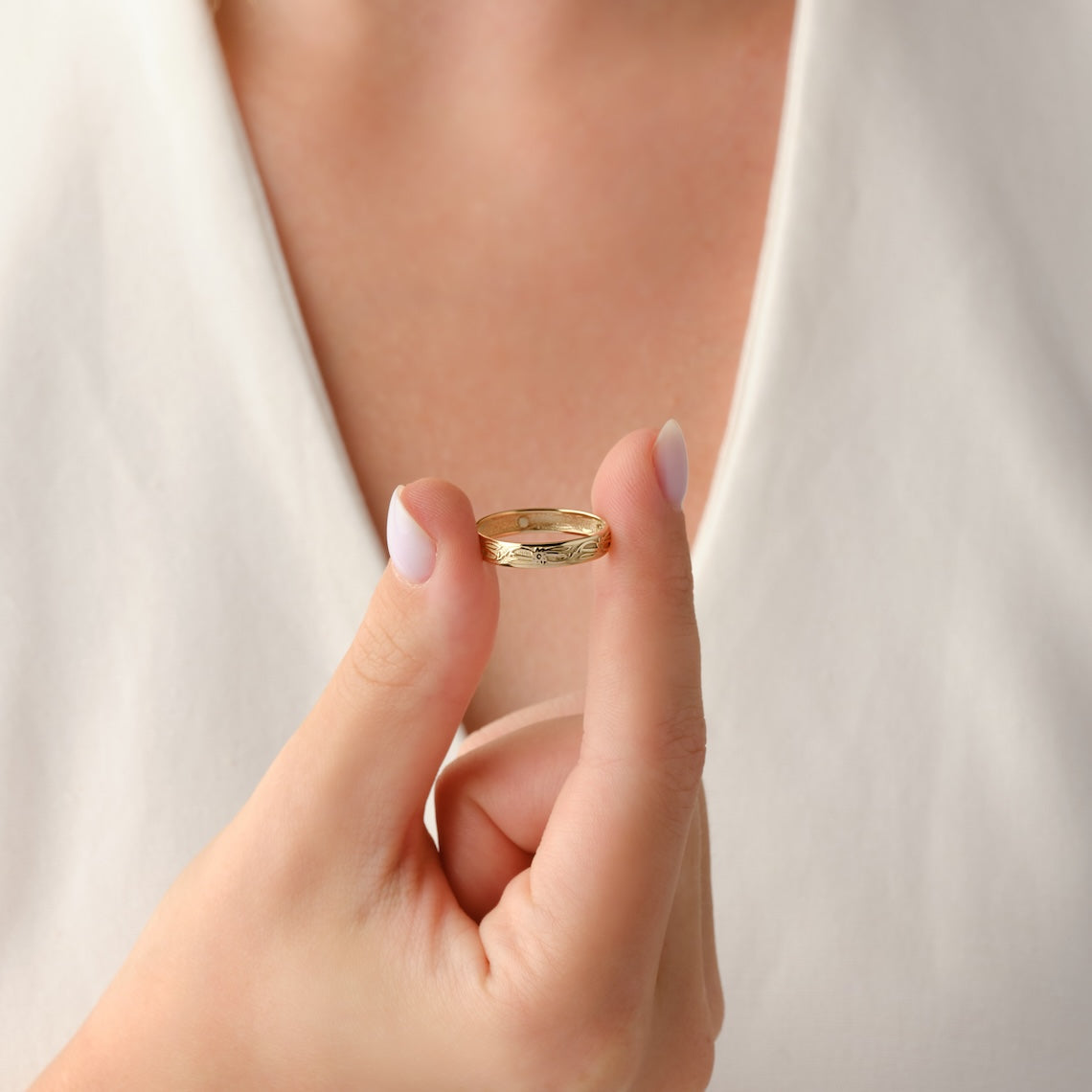 Floral Pattern Ring 14k Gold