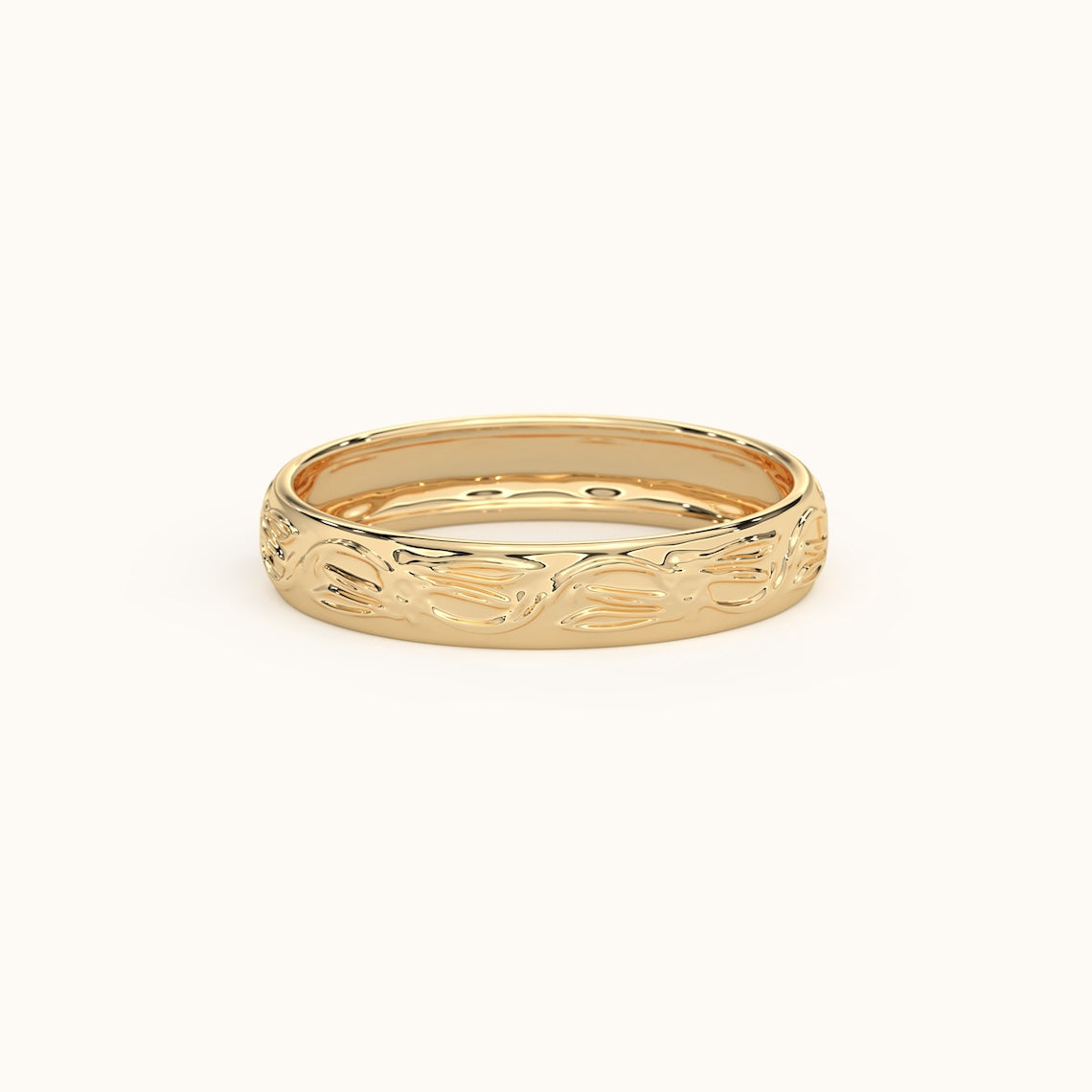 Floral Pattern Ring 14k Gold