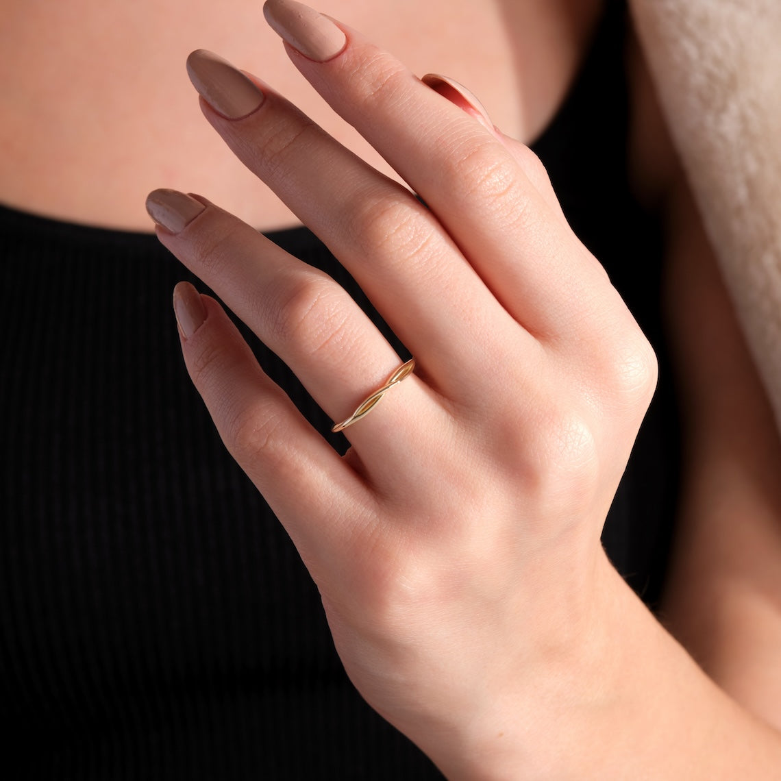 14k Gold Infinity Ring, Chronos