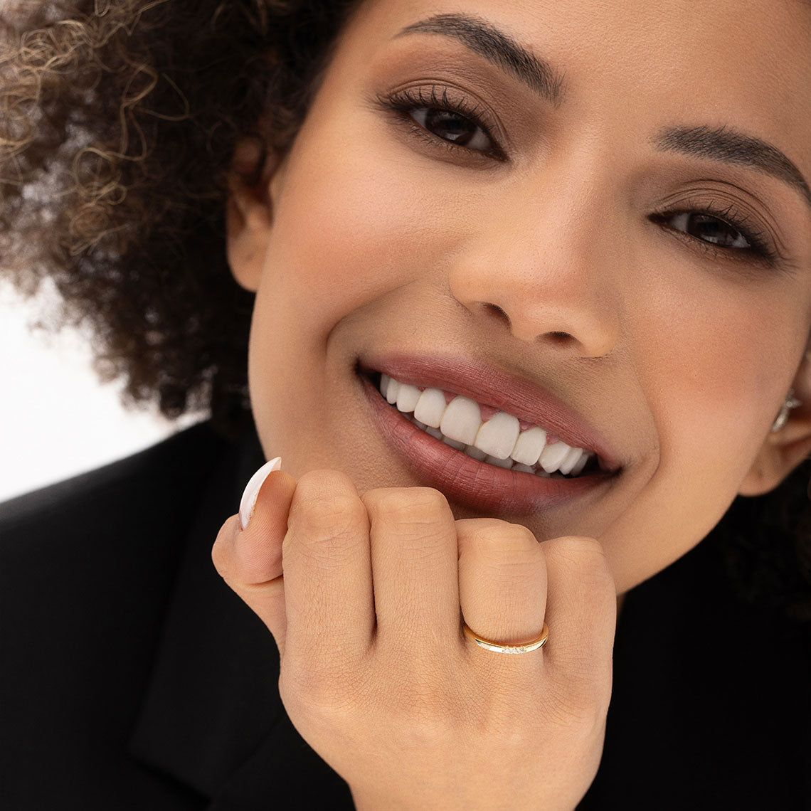 14k Gold Vermeil Three Stone Ring