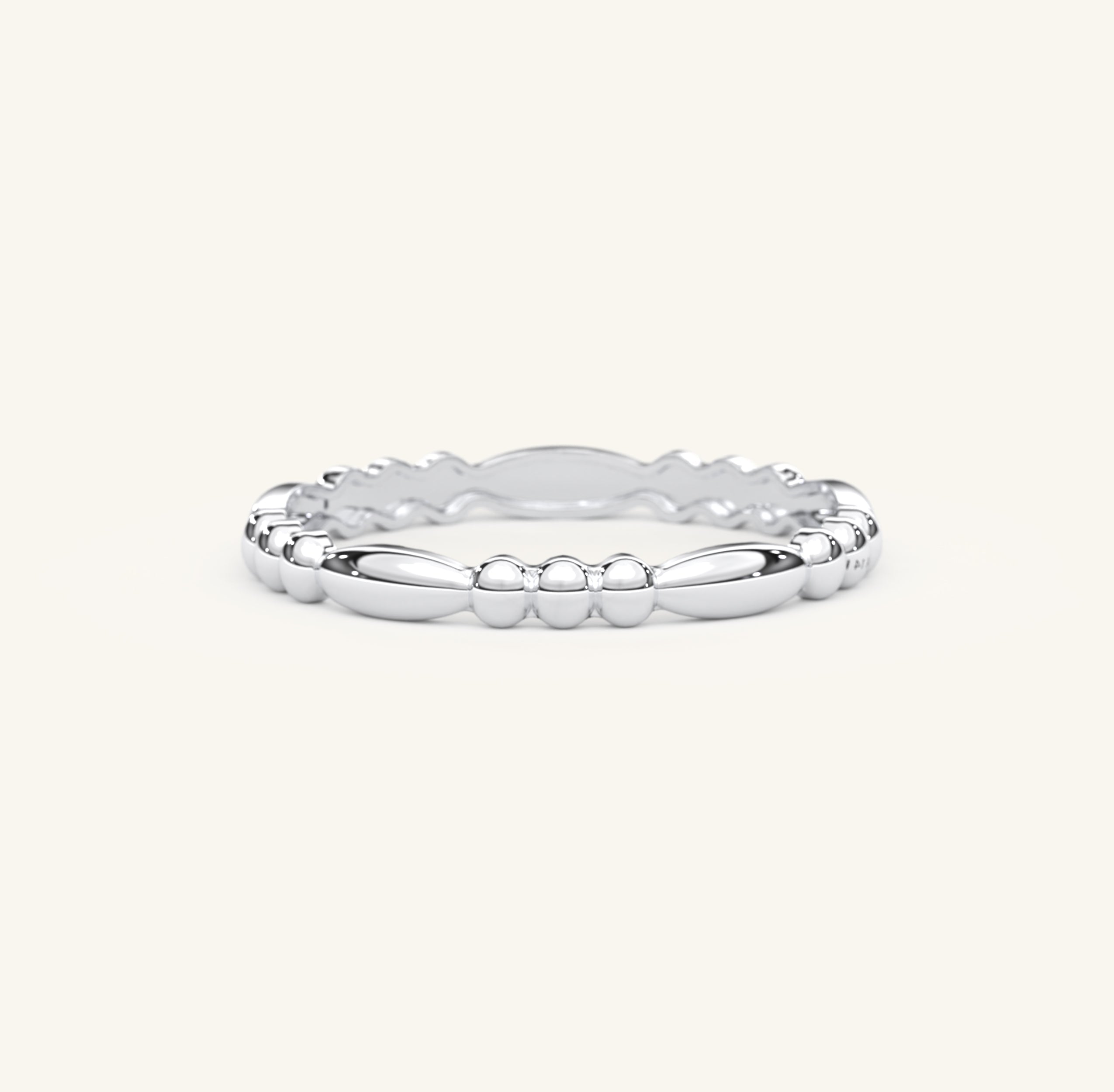 Dash and Dot Gold Wedding Band 14k Gold