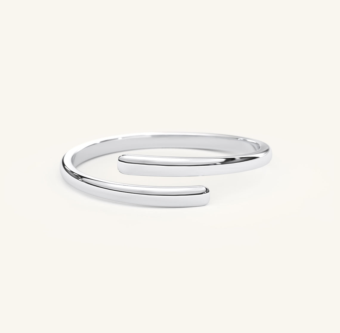 white gold spiral ring