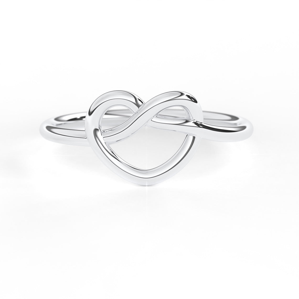 14k Gold Heart Knot Ring, Thalia