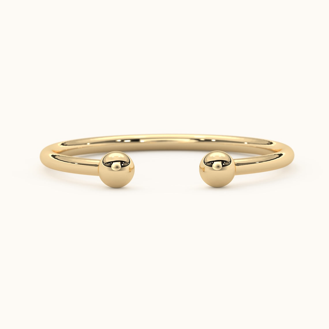 14k Gold Open Bead Ring