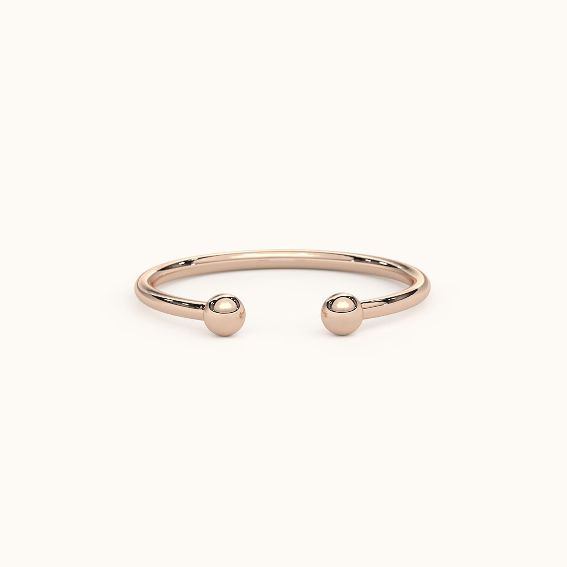 14k Gold Open Bead Ring