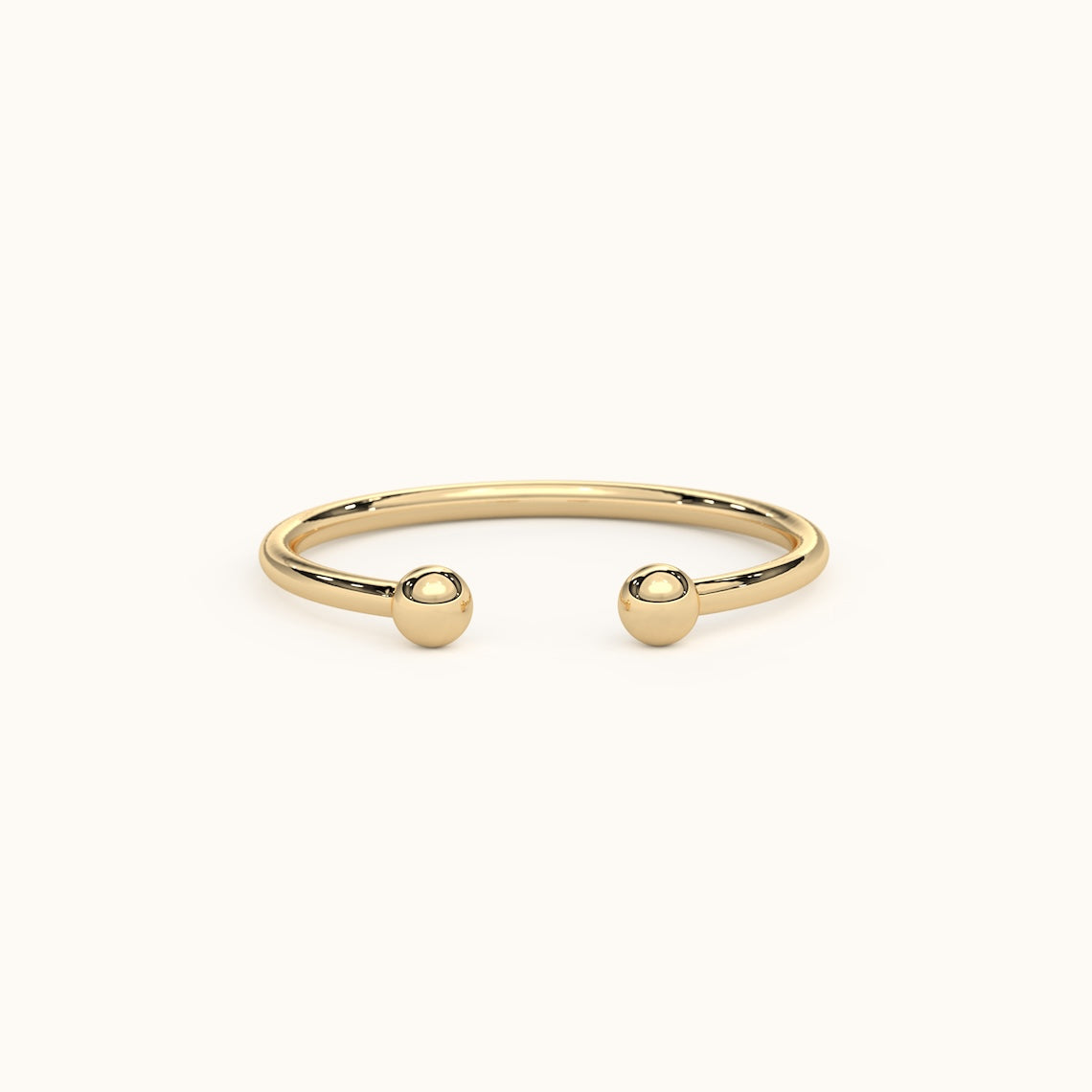 14k Gold Open Bead Ring