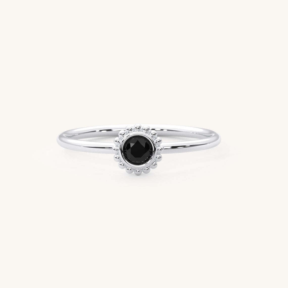 Black Stone Ring 14k Gold