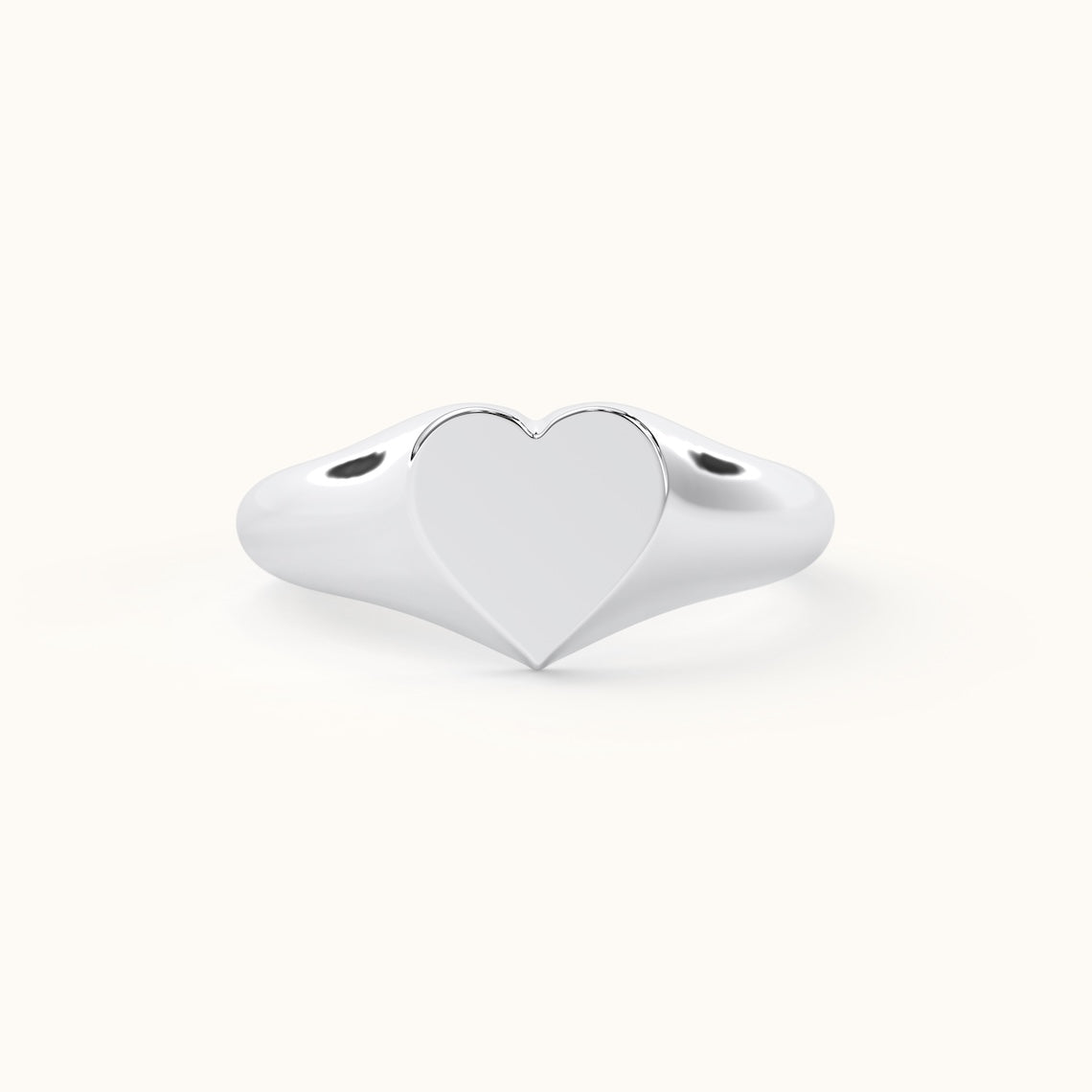 14k Gold Heart Signet Ring