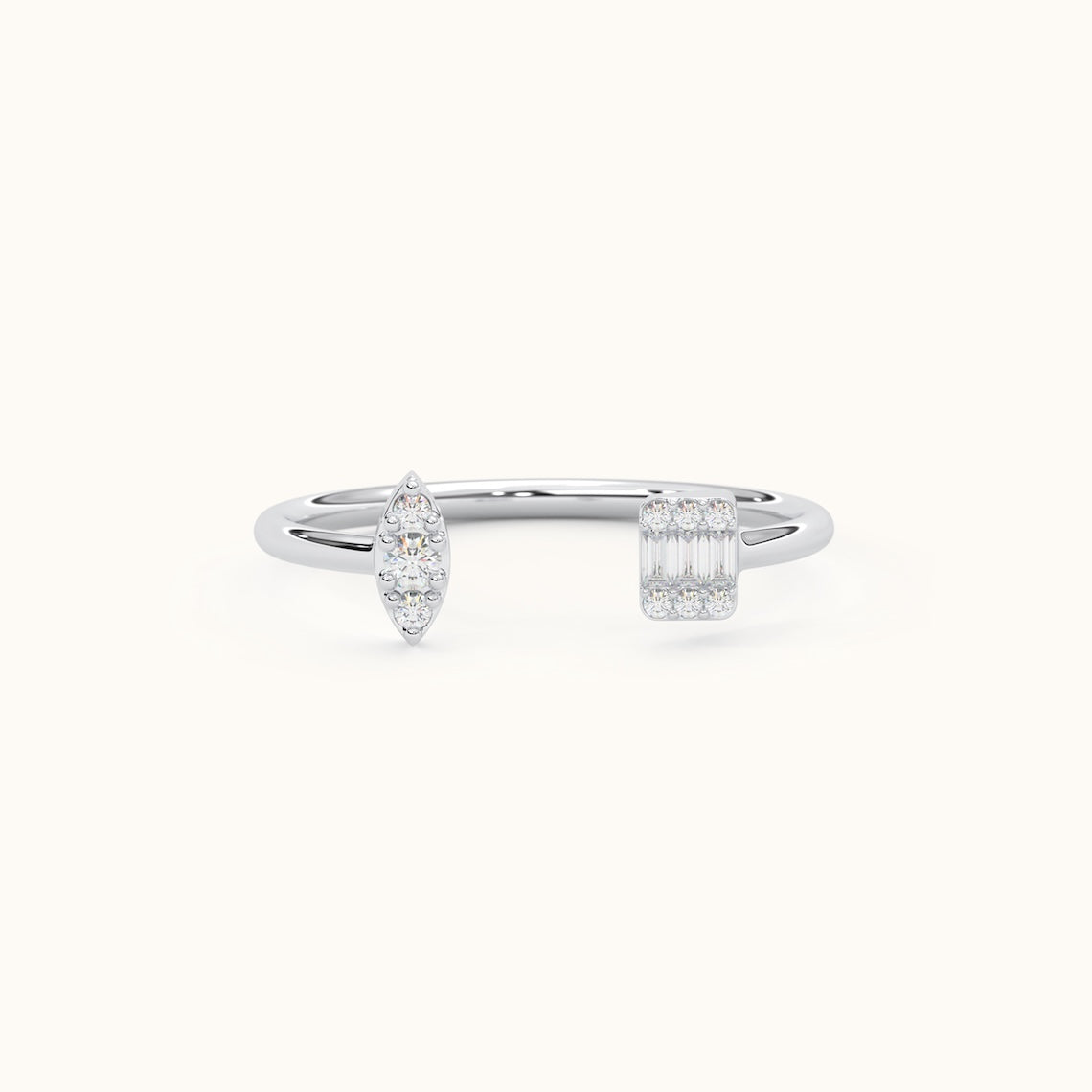 Open Design Diamond Ring 14k Gold