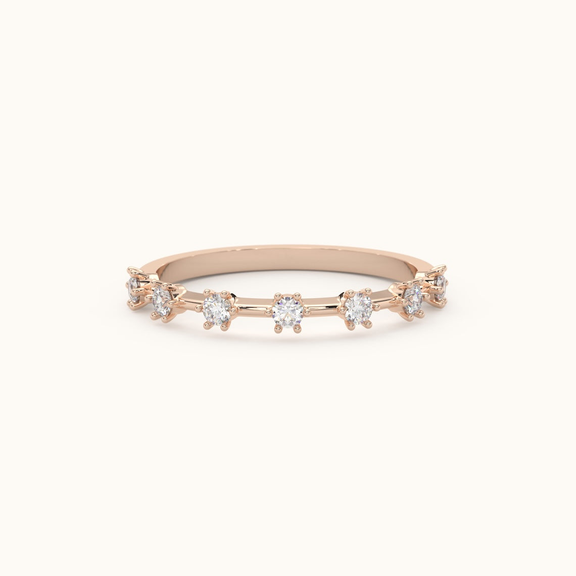 Floating Diamond Engagement Ring 14k Gold
