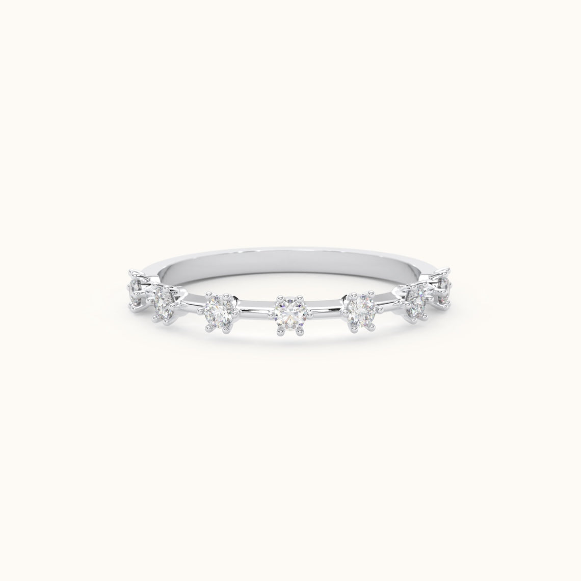 Floating Diamond Engagement Ring 14k Gold