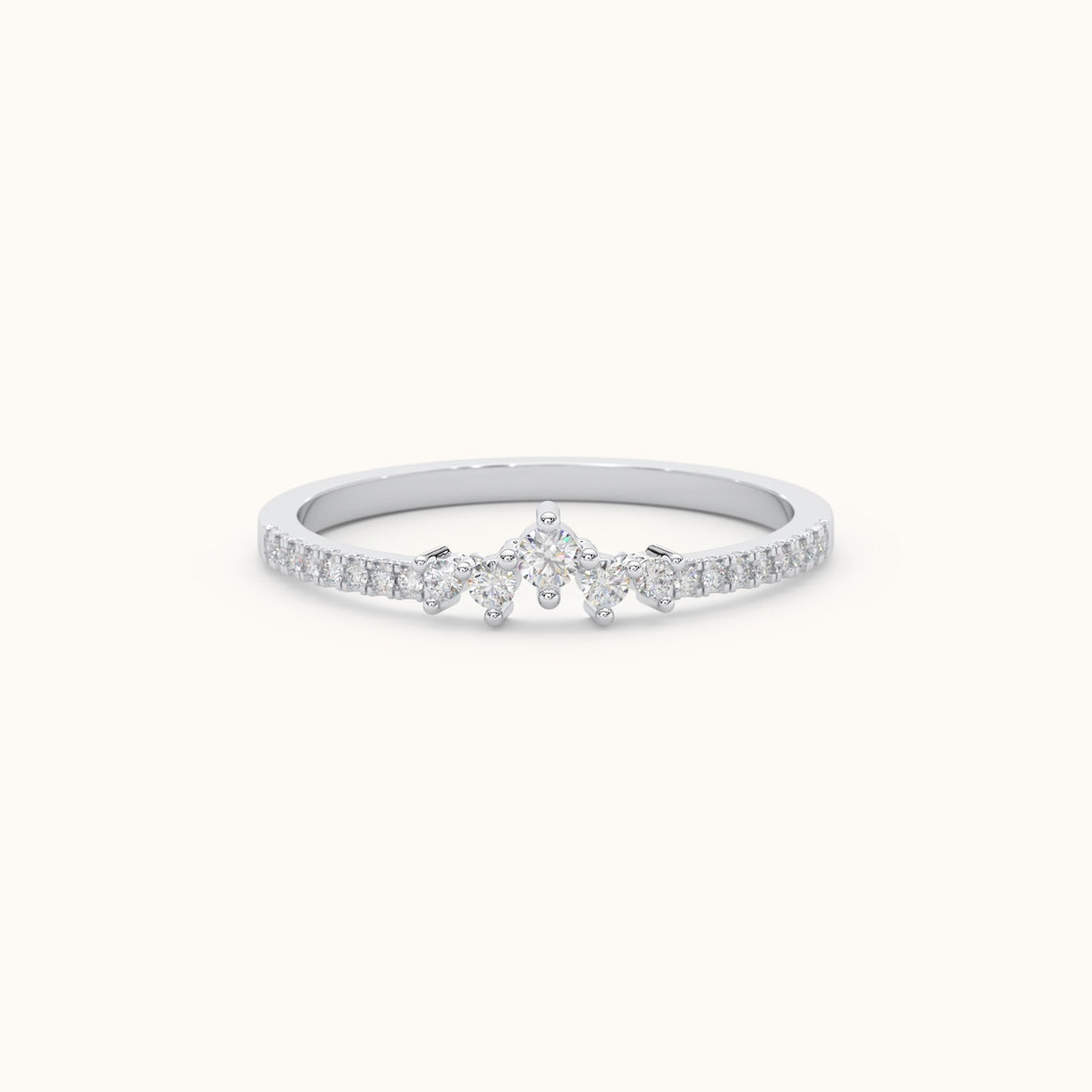 Dainty Diamond Cluster Ring 14k Gold