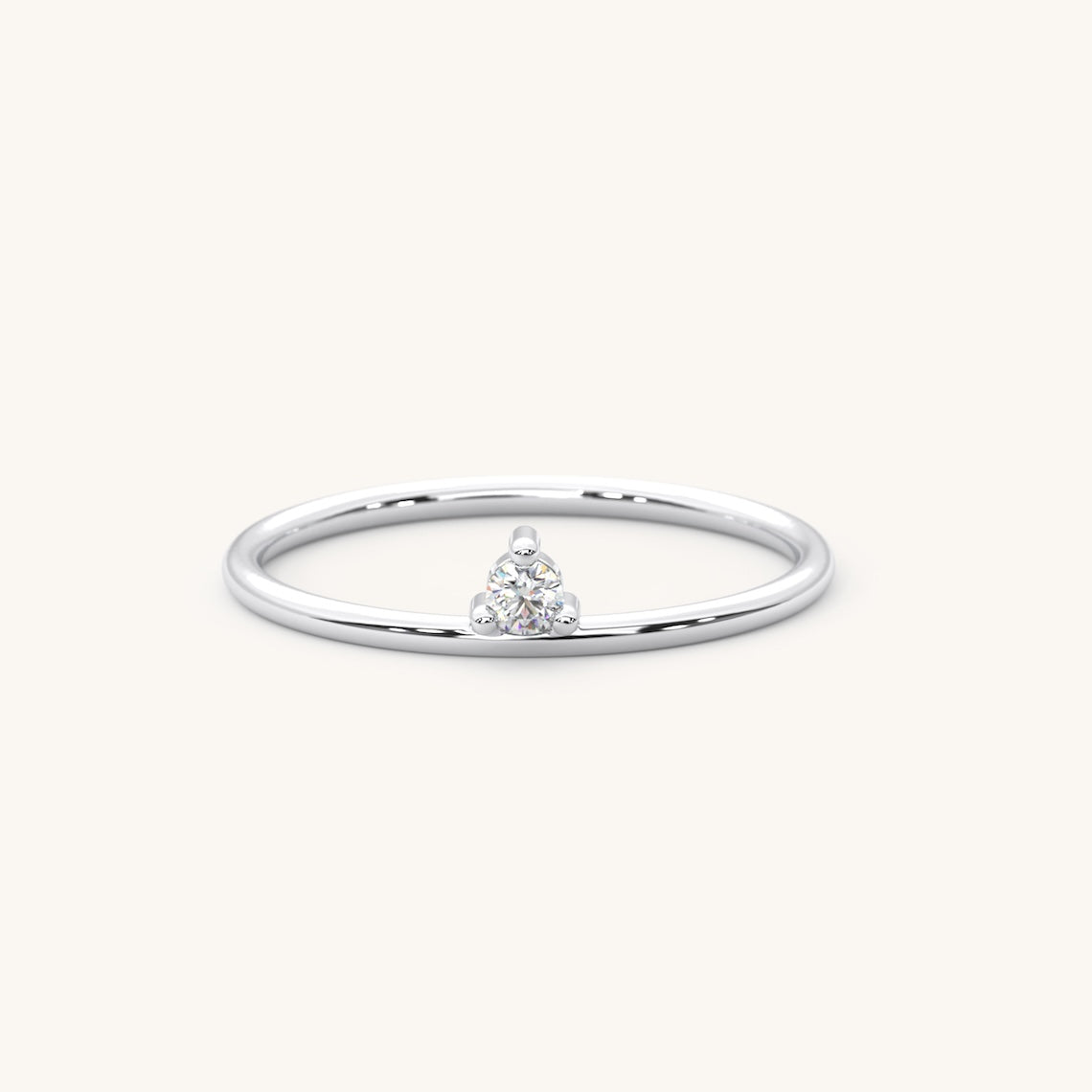 Solitaire Diamond with Prong Setting 14k Gold