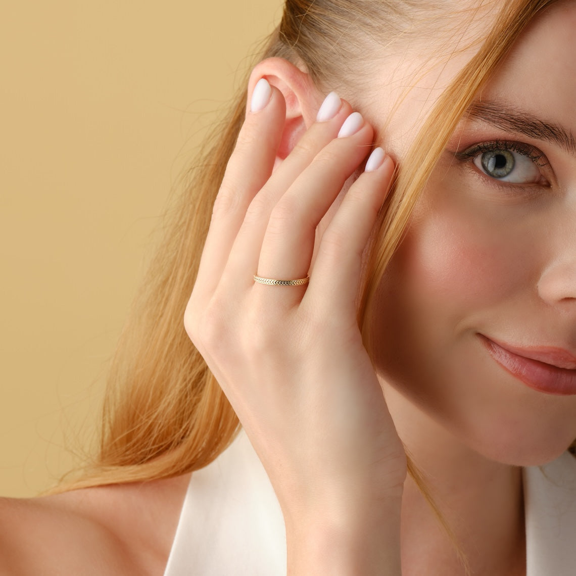 Wheat Pattern Ring 14k Gold