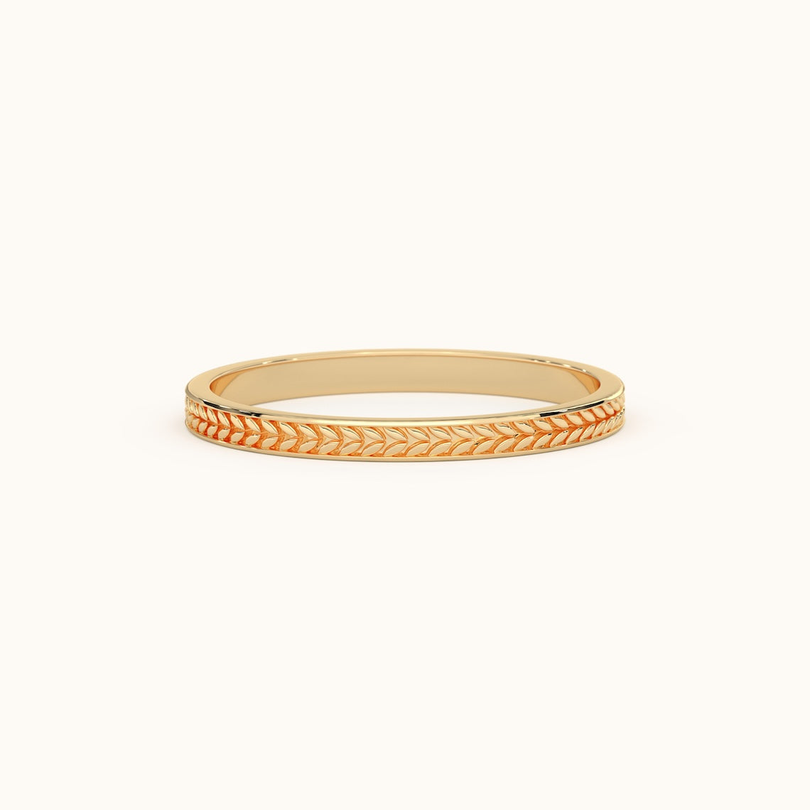 Wheat Pattern Ring 14k Gold