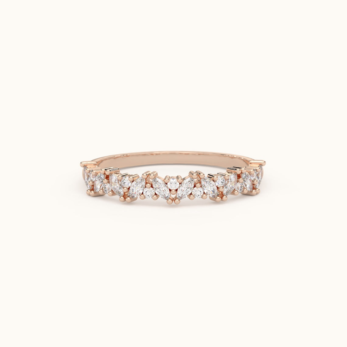 Marquise Diamond Engagement Ring 14k Gold