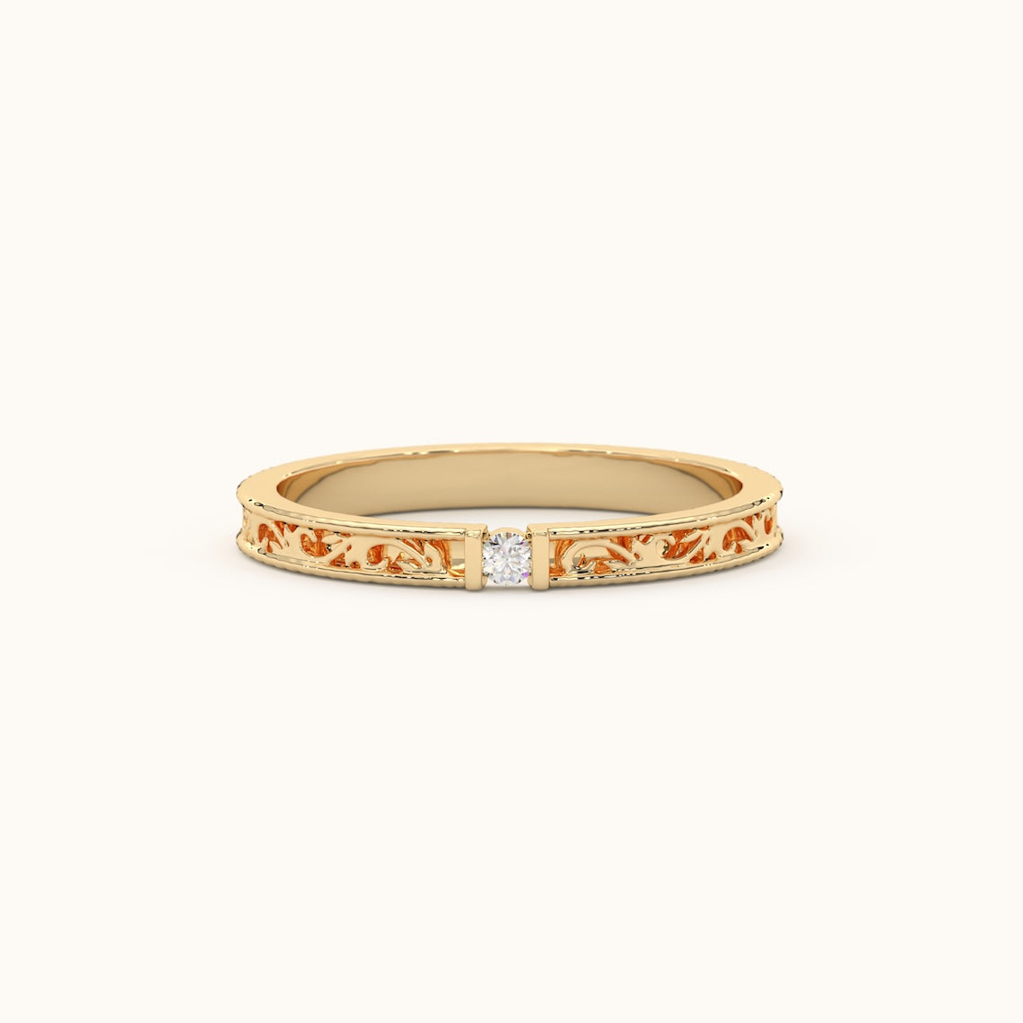14k Gold Victorian Wedding Ring