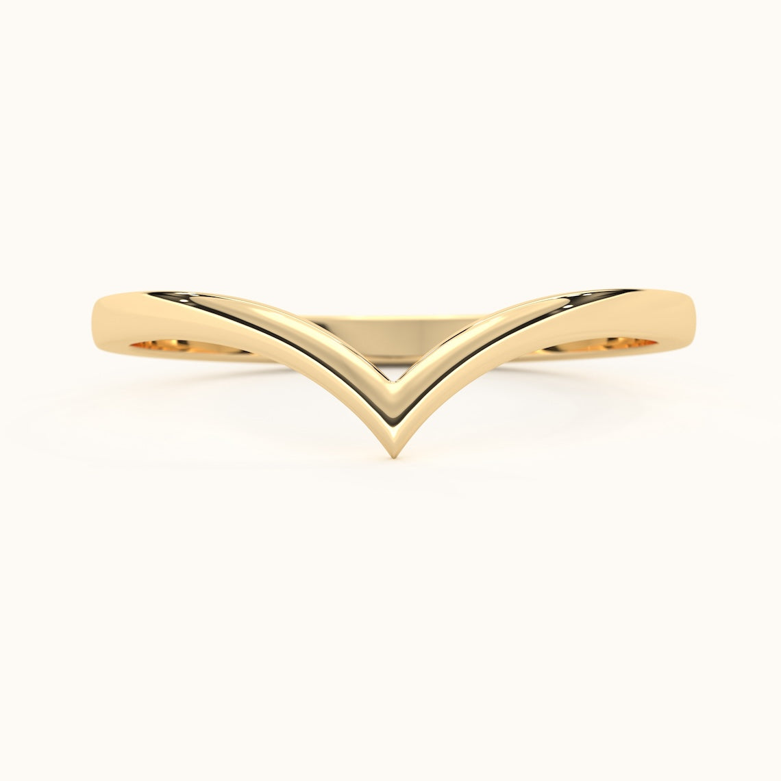 14k Gold Chevron Stacking Ring