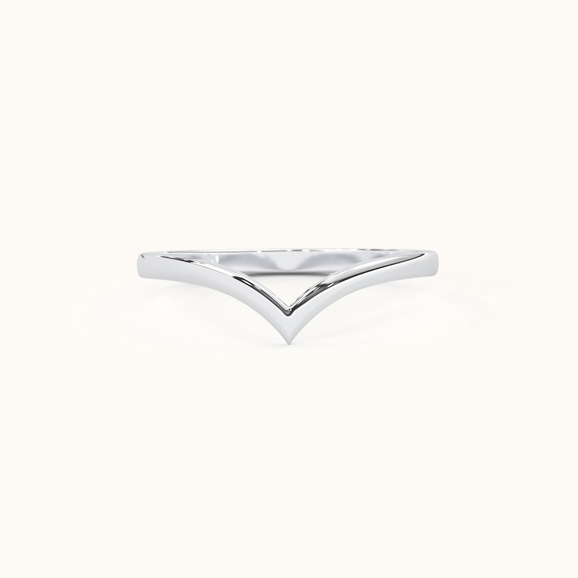 14k Gold Chevron Stacking Ring