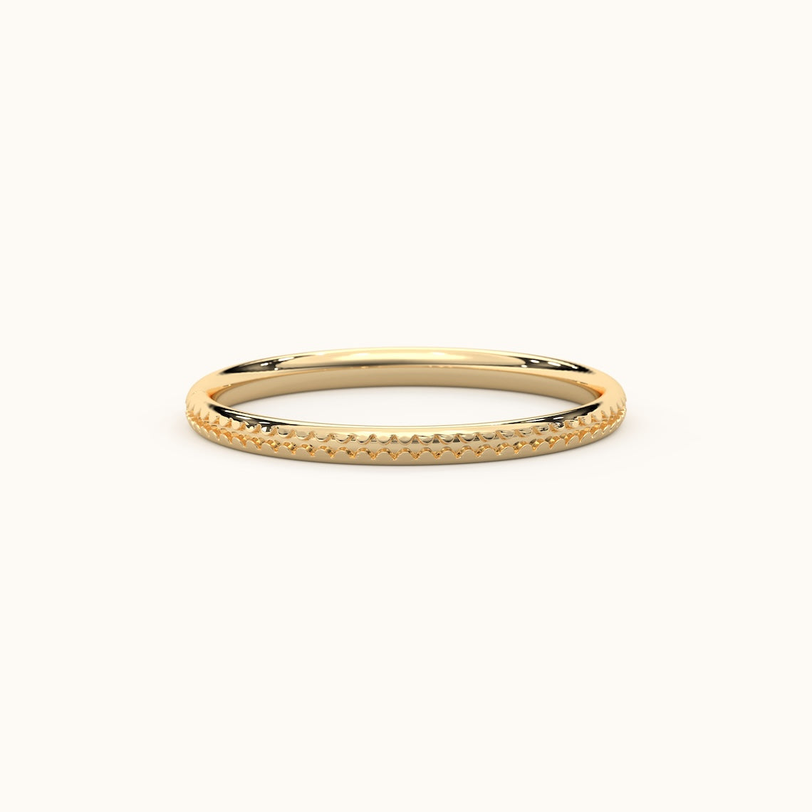 Unique Wedding Band 14k Gold