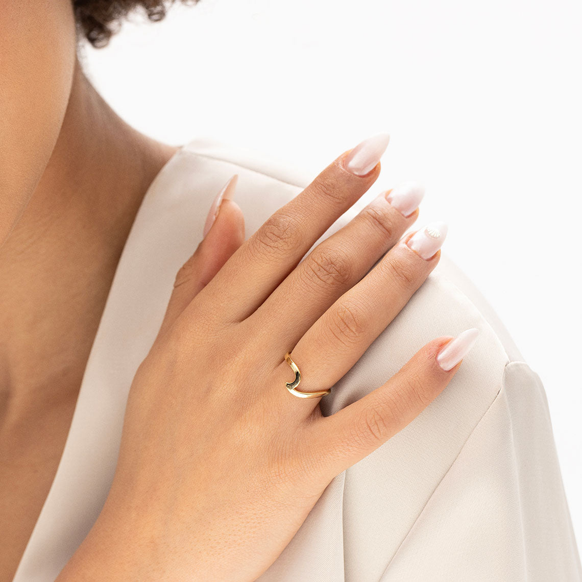 14k Gold Vermeil Wave Ring