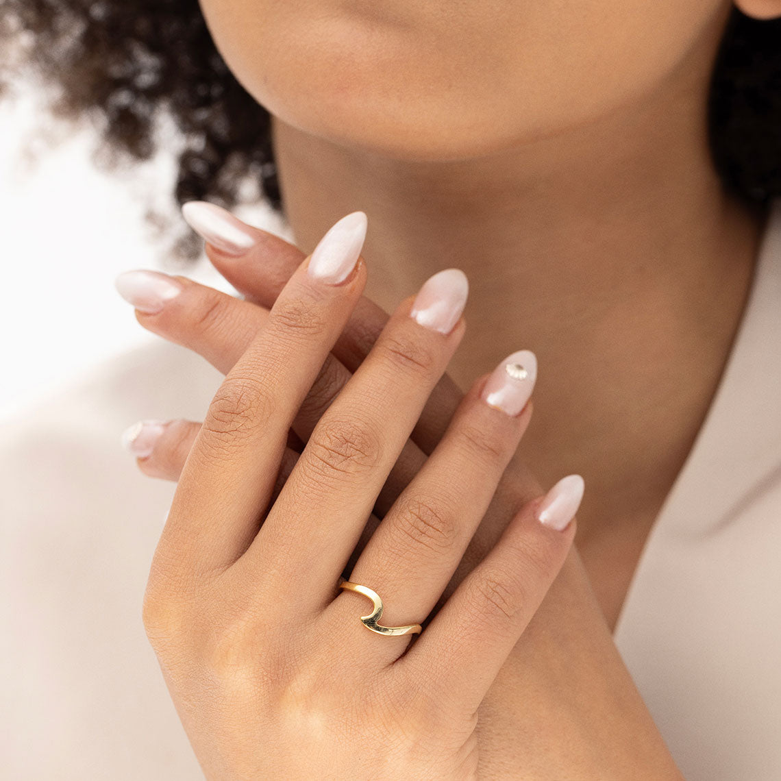 14k Gold Vermeil Wave Ring