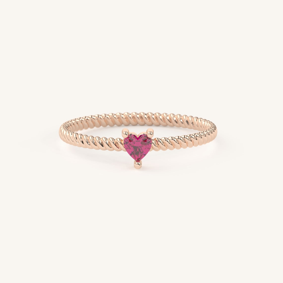 rose gold birthstone ring