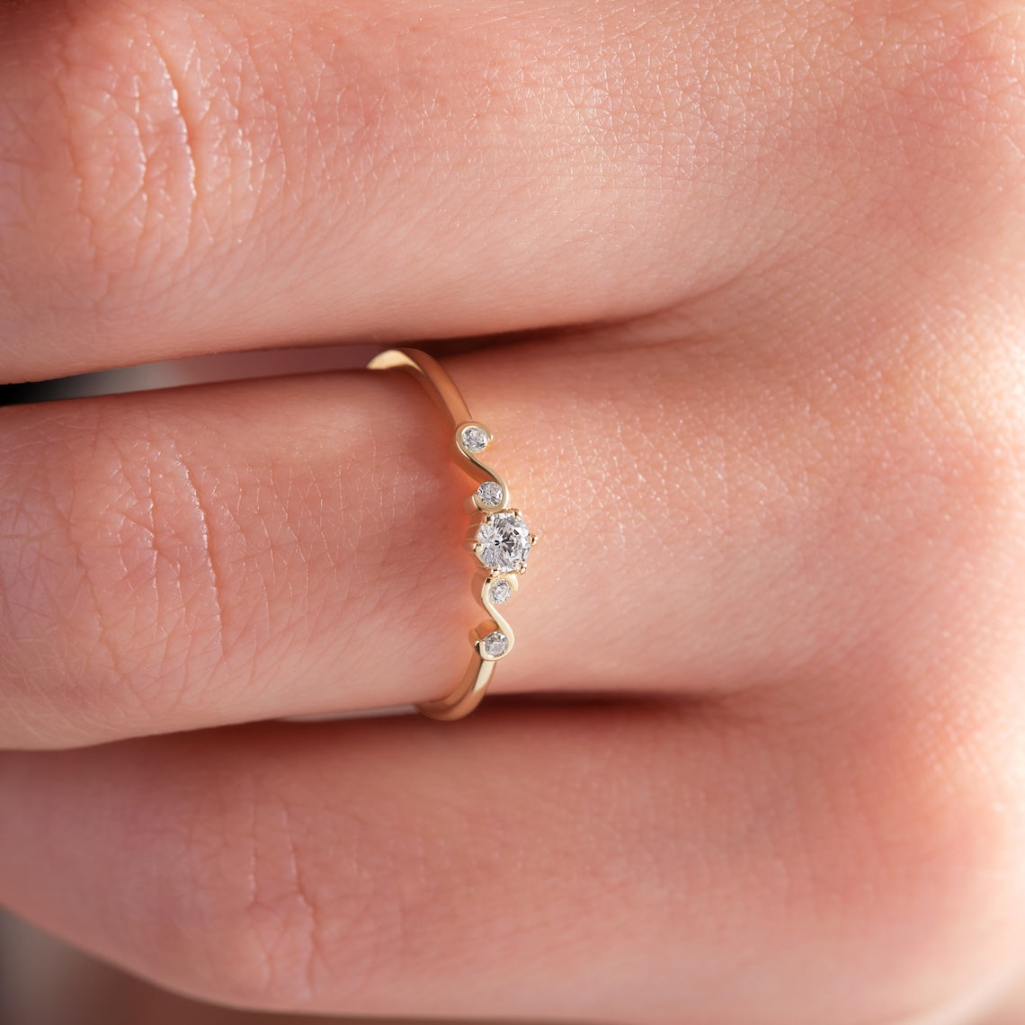 Art Deco Engagement Ring 14k Gold