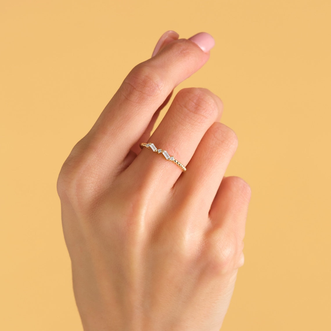 zig zag baguette ring