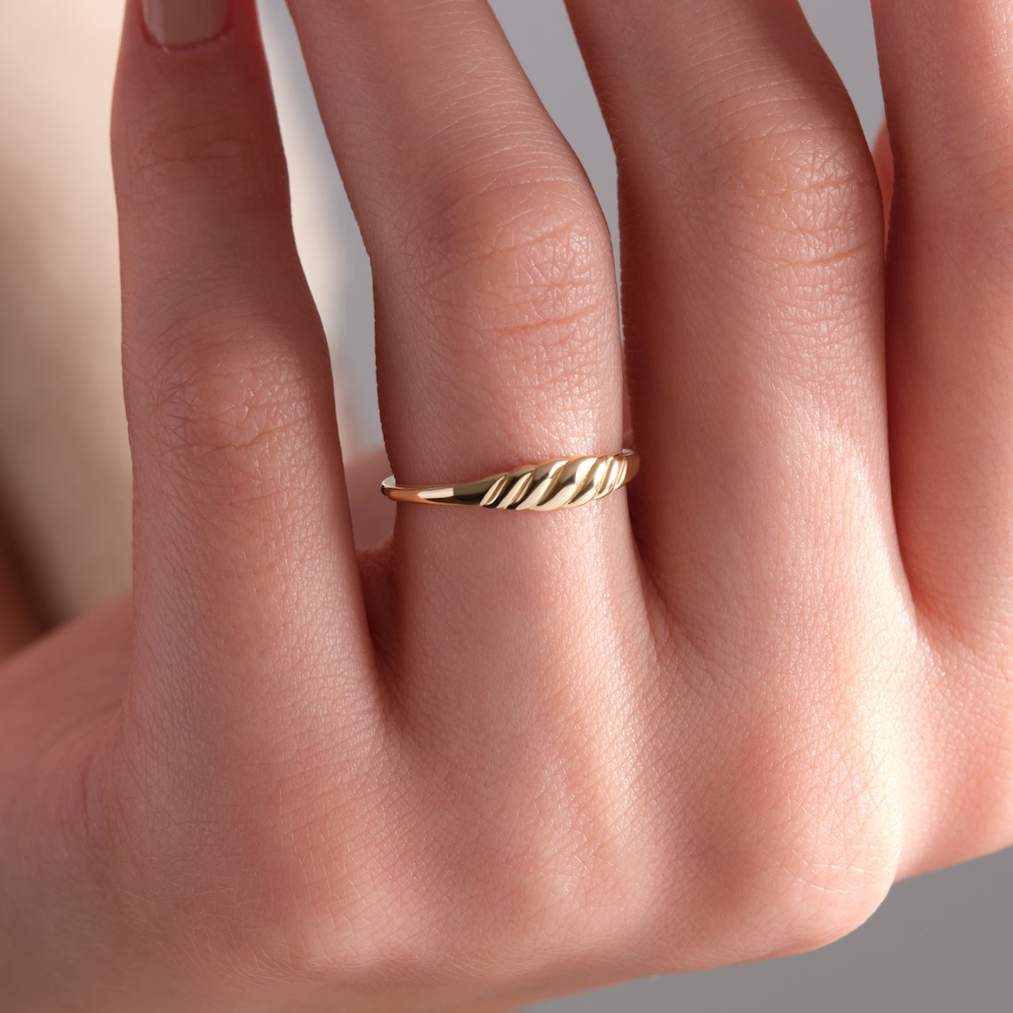 Croissant Ring 14K Gold
