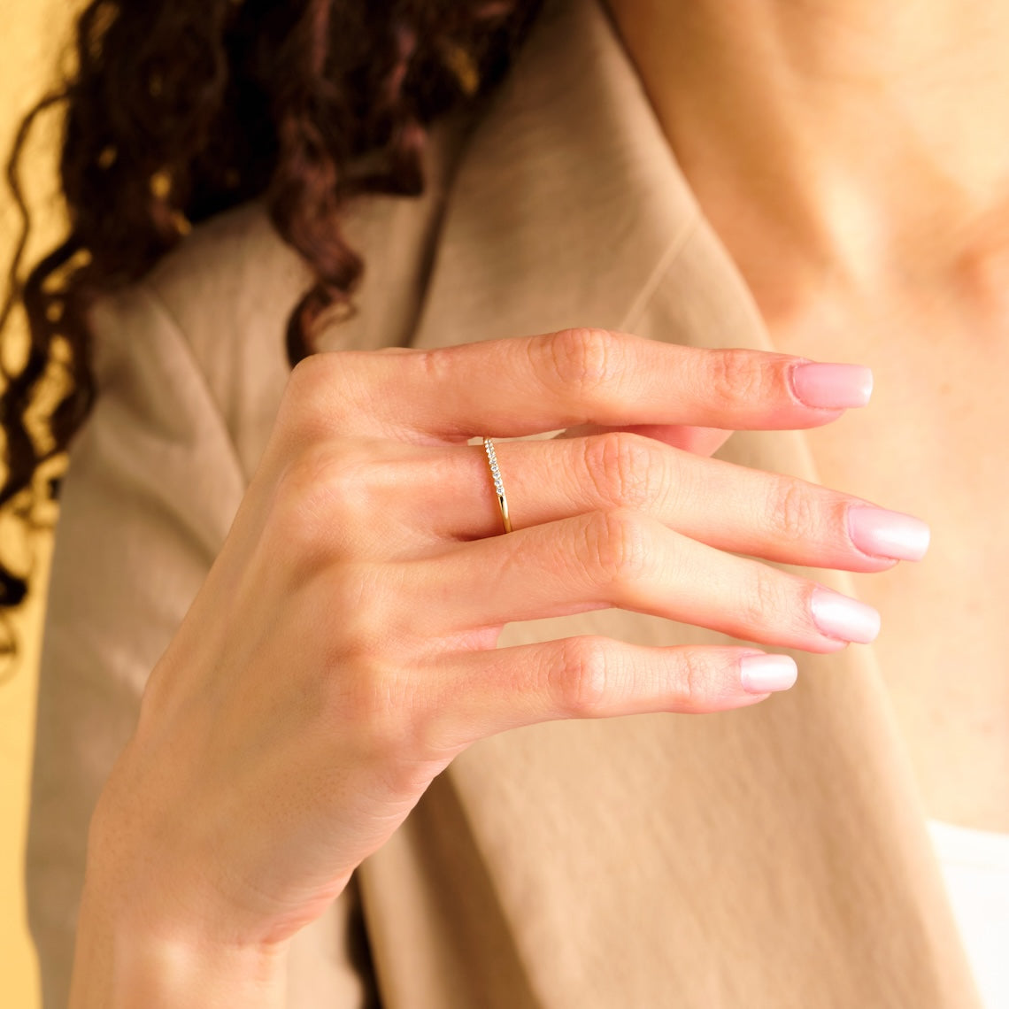 round diamond wedding band