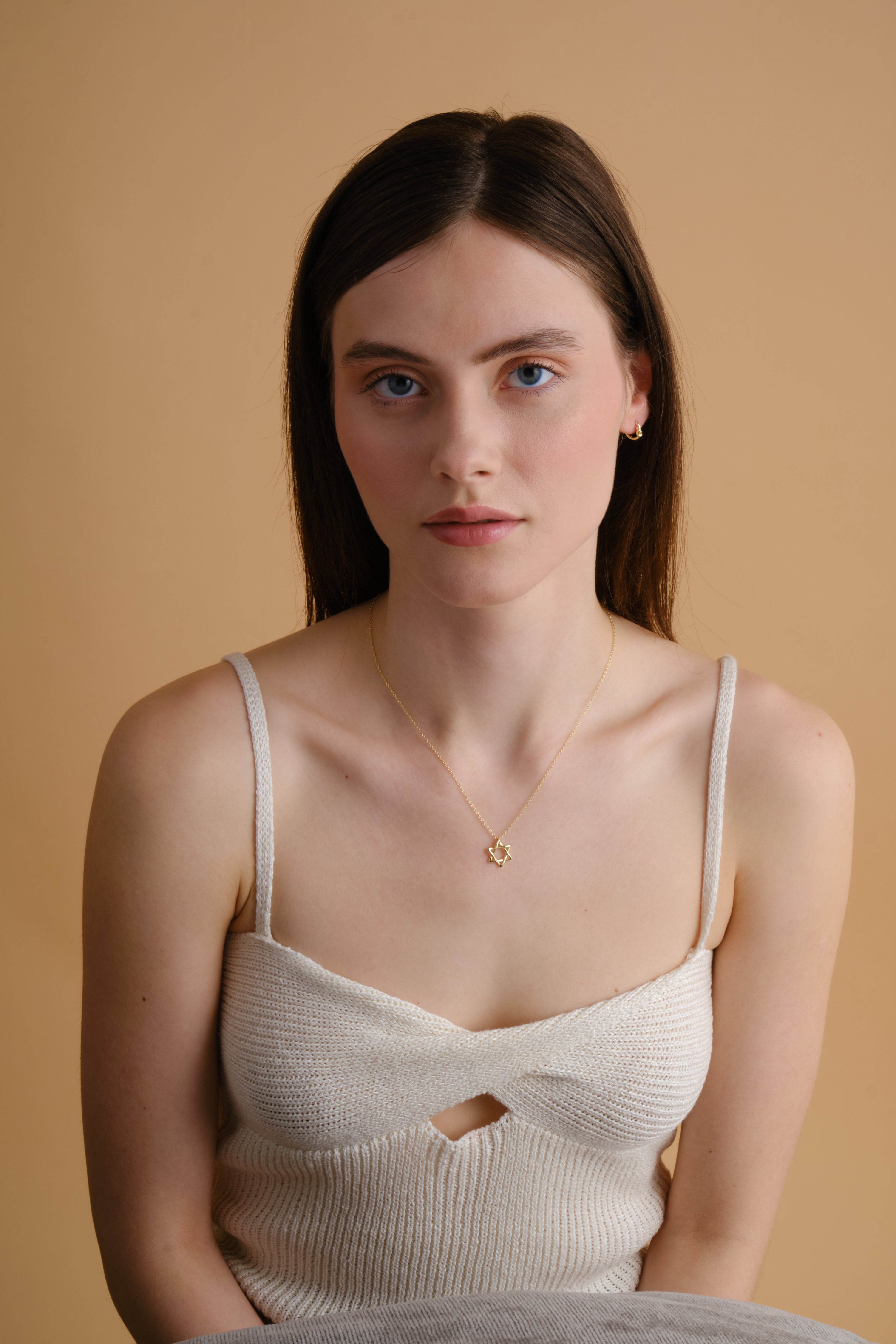 Star of David Necklace, 14K Gold Vermeil