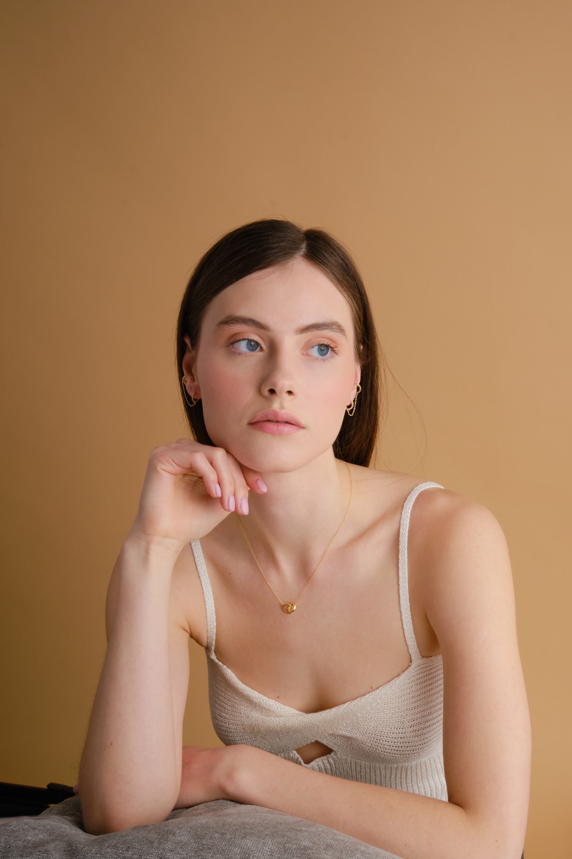 14k Gold Vermeil Interlocking Necklace