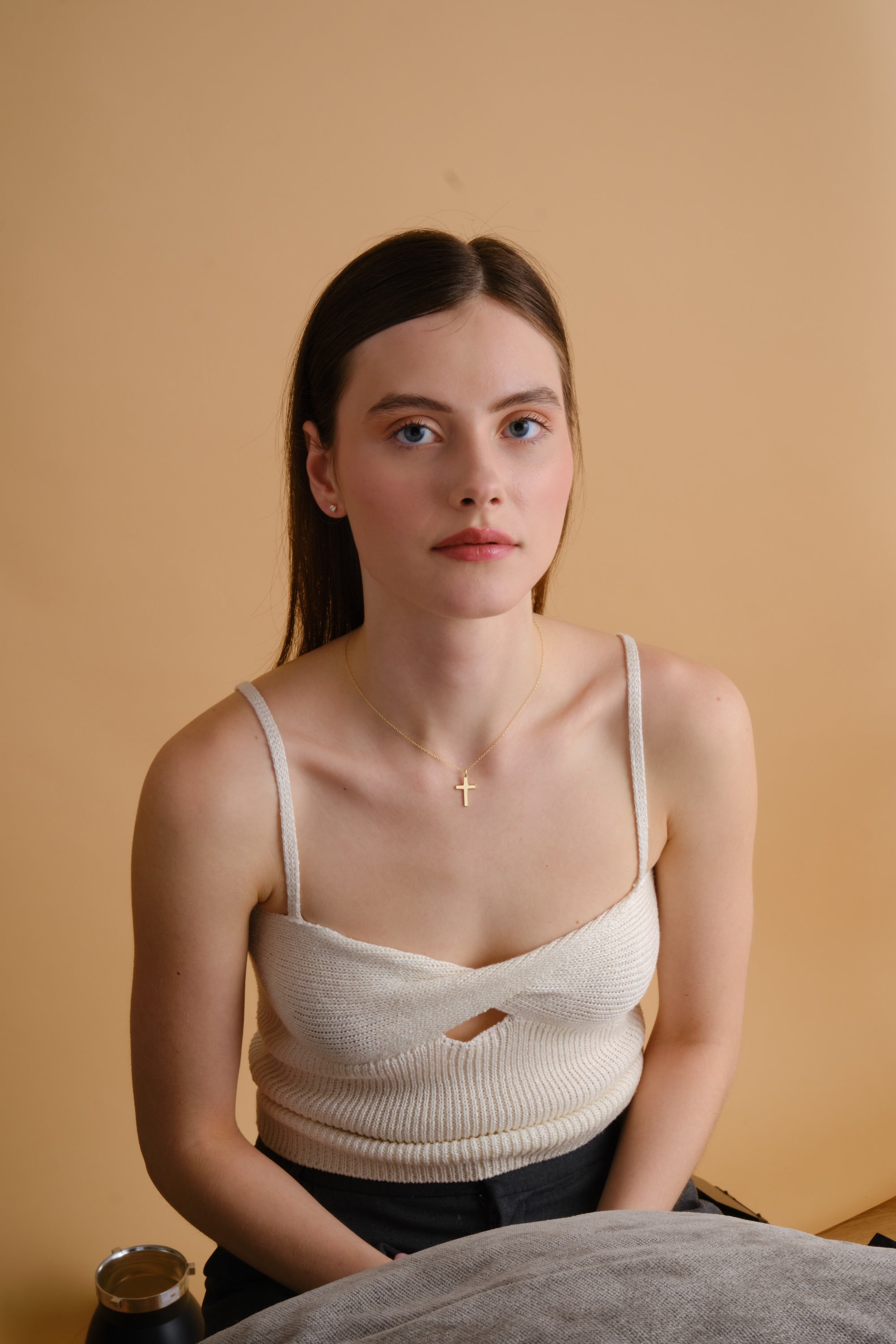 14k Gold Vermeil Cross Necklace