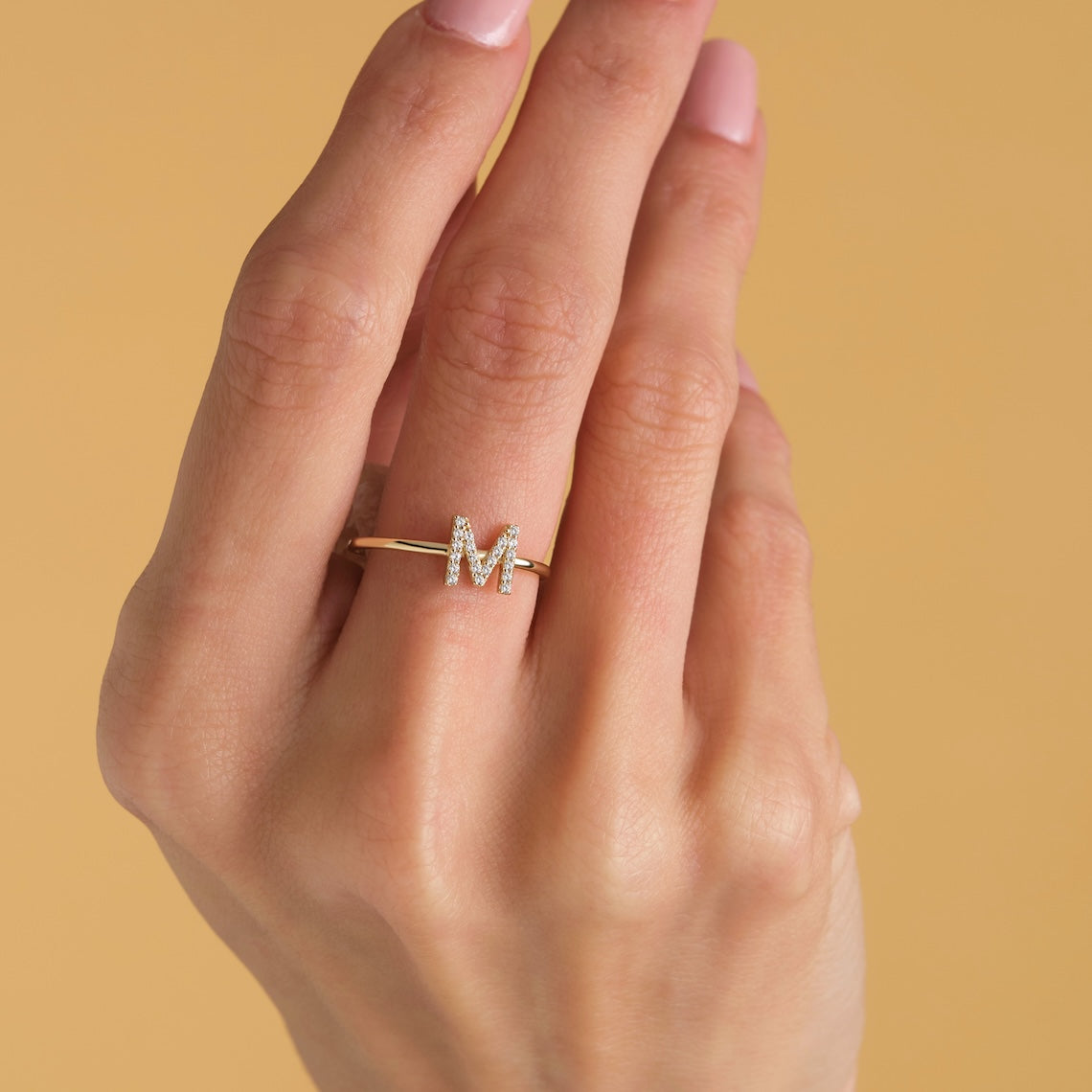 diamond initial ring