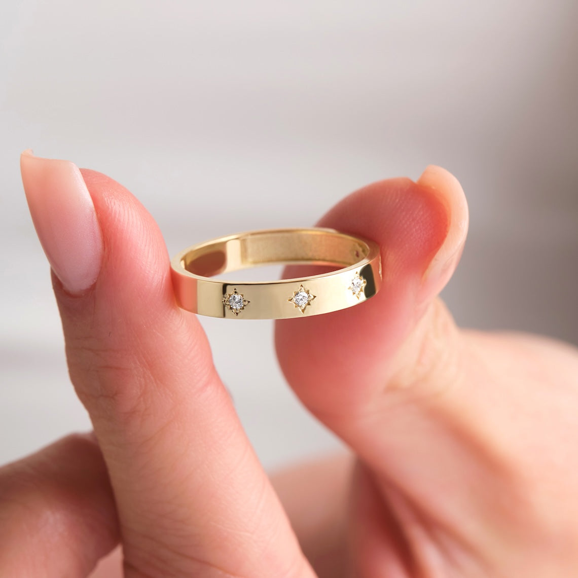pave star diamond ring