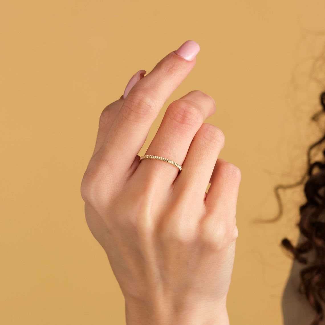 fluted gold band