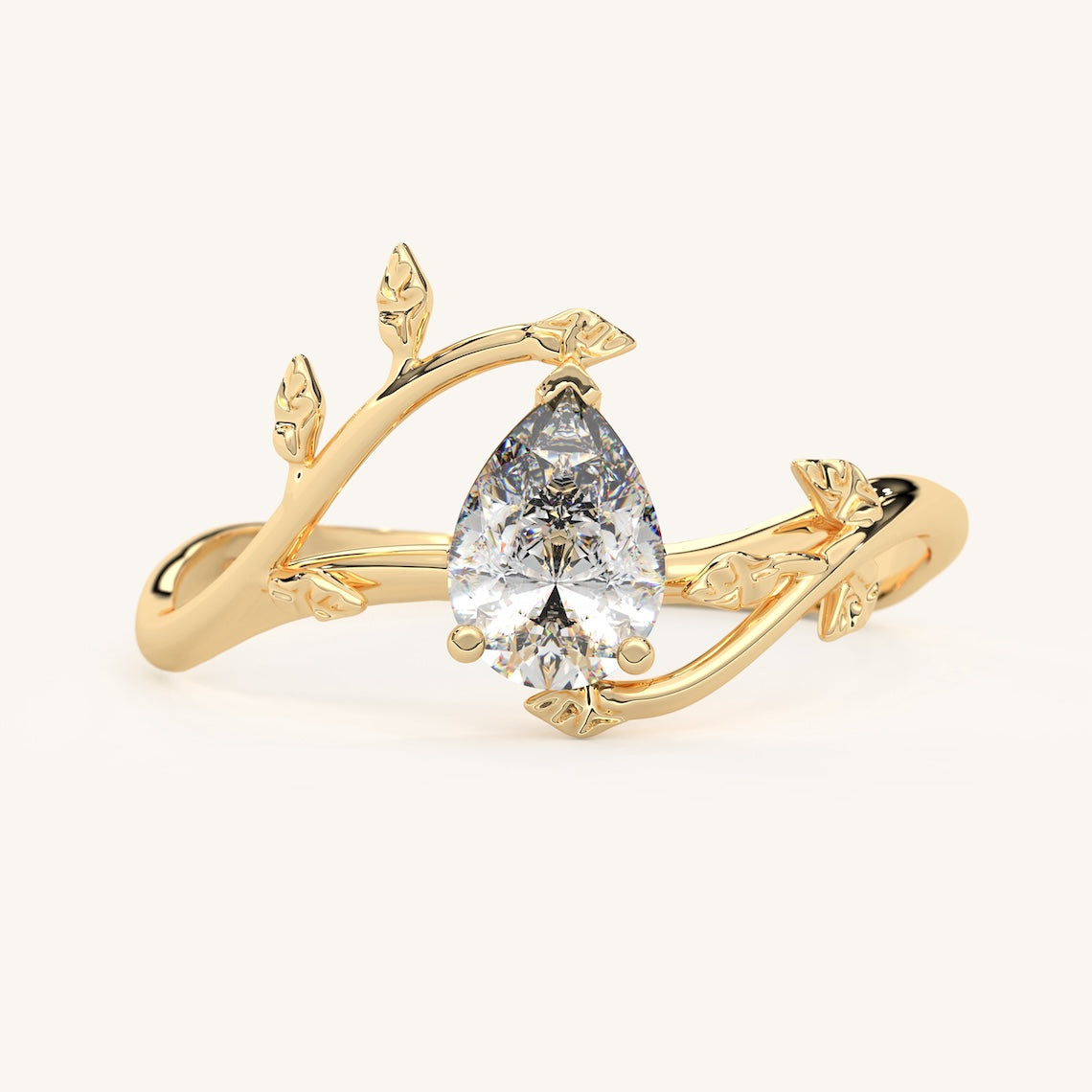 pear cut vine ring