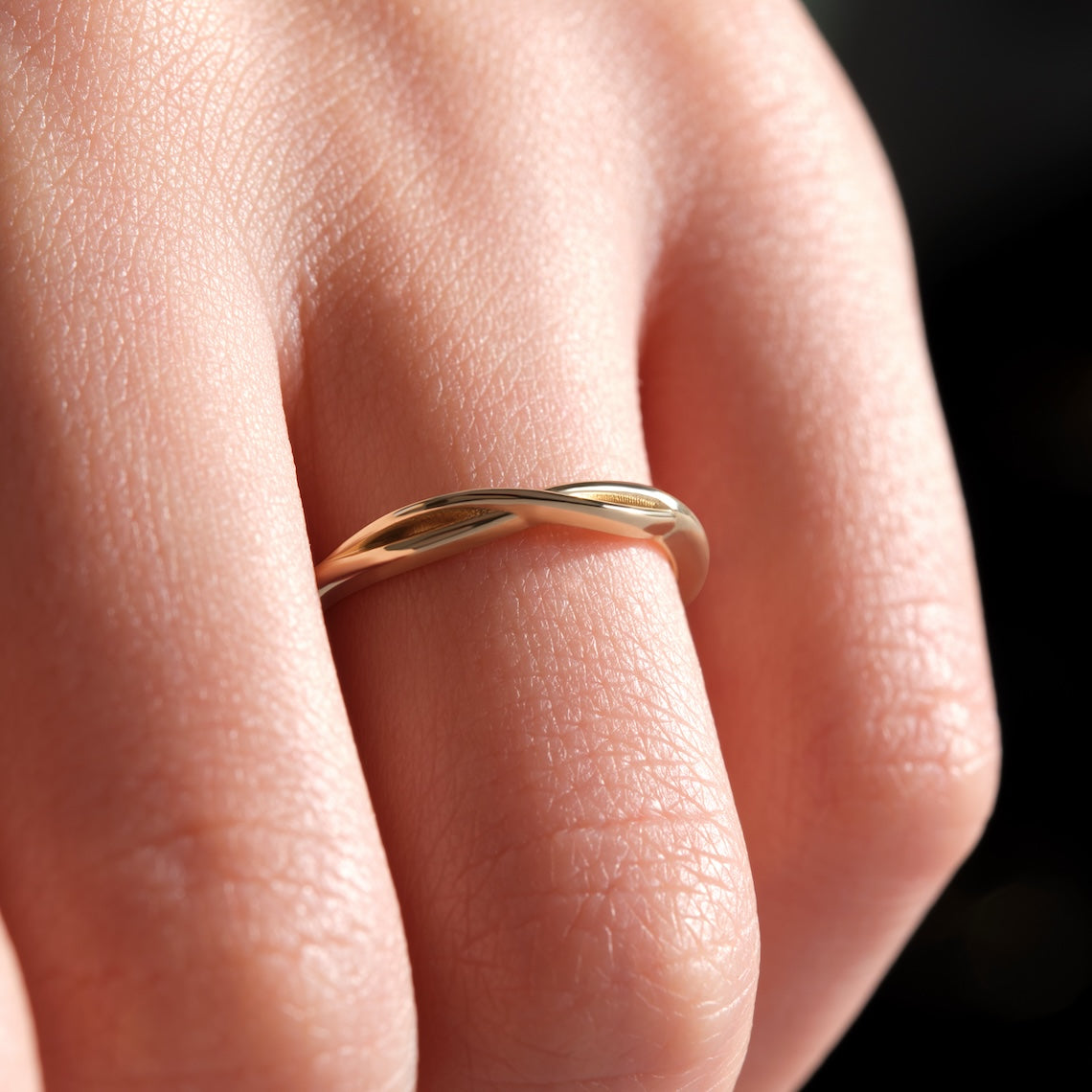 14k Gold Infinity Ring, Chronos