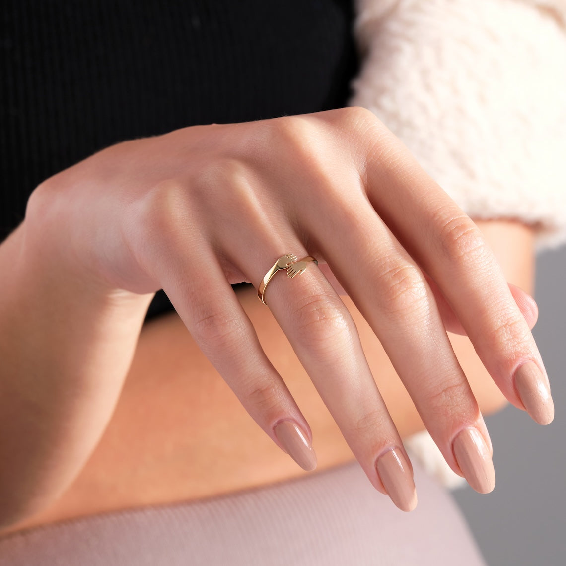 Hug Ring 14K Gold, Pan