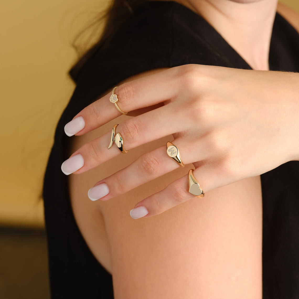 14k Gold Paw Diamond Ring